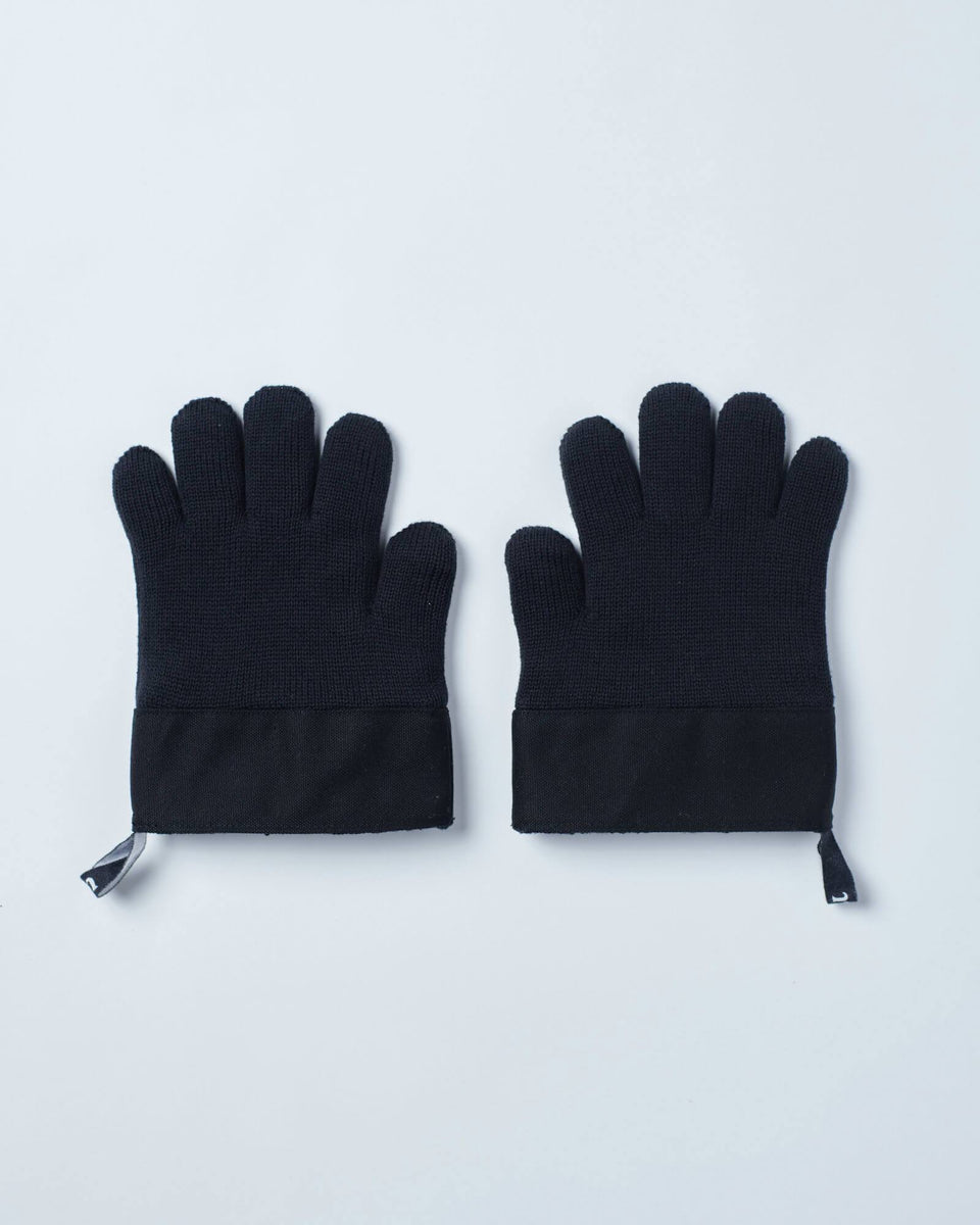 DOUBLE KNIT GLOVES BLACK | ダブルニットグローブブラック | muraco